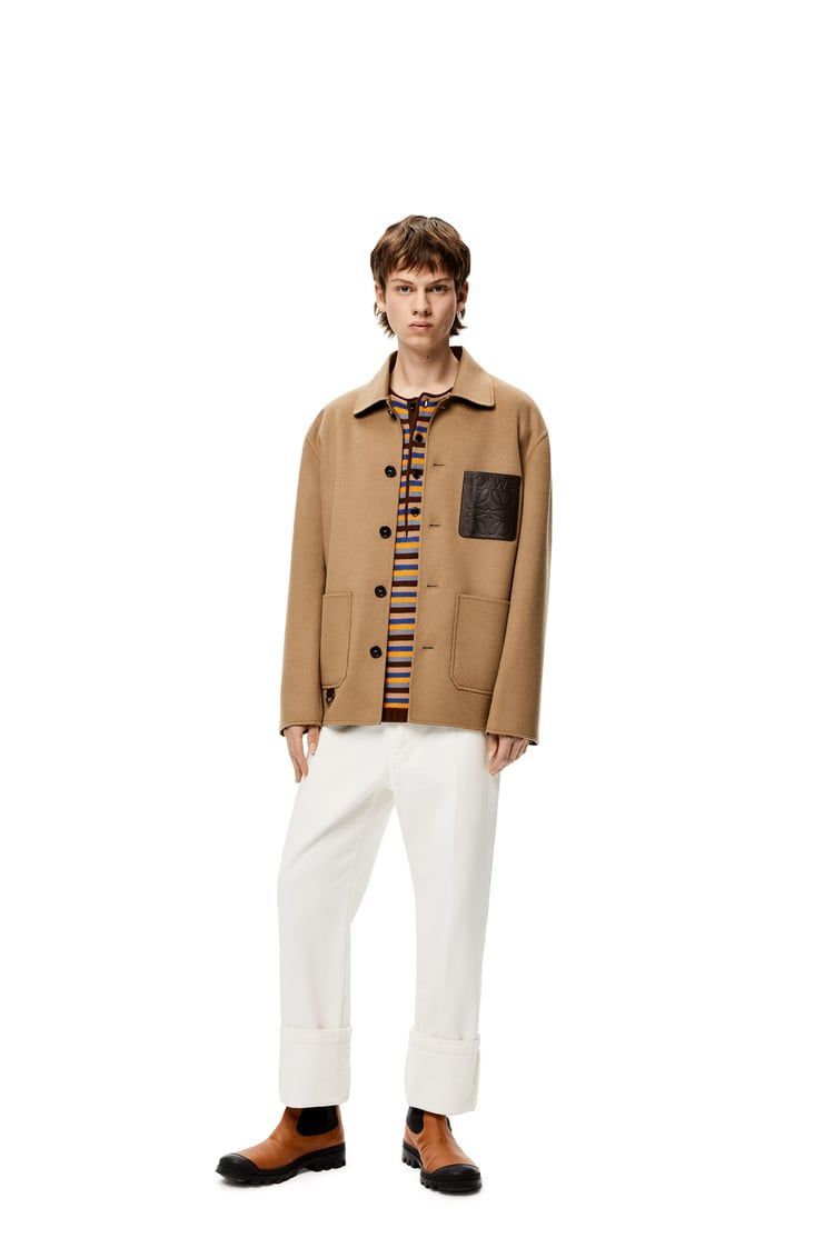 Workwear jacket in wool and cashmere