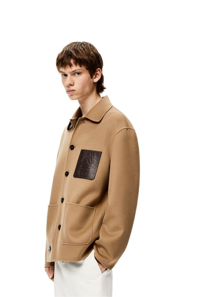 Workwear jacket in wool and cashmere