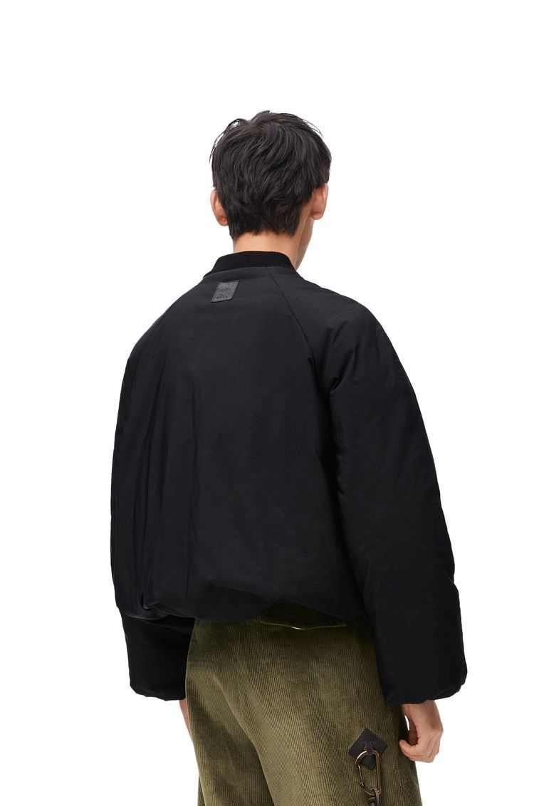 Padded bomber jacket in technical cotton