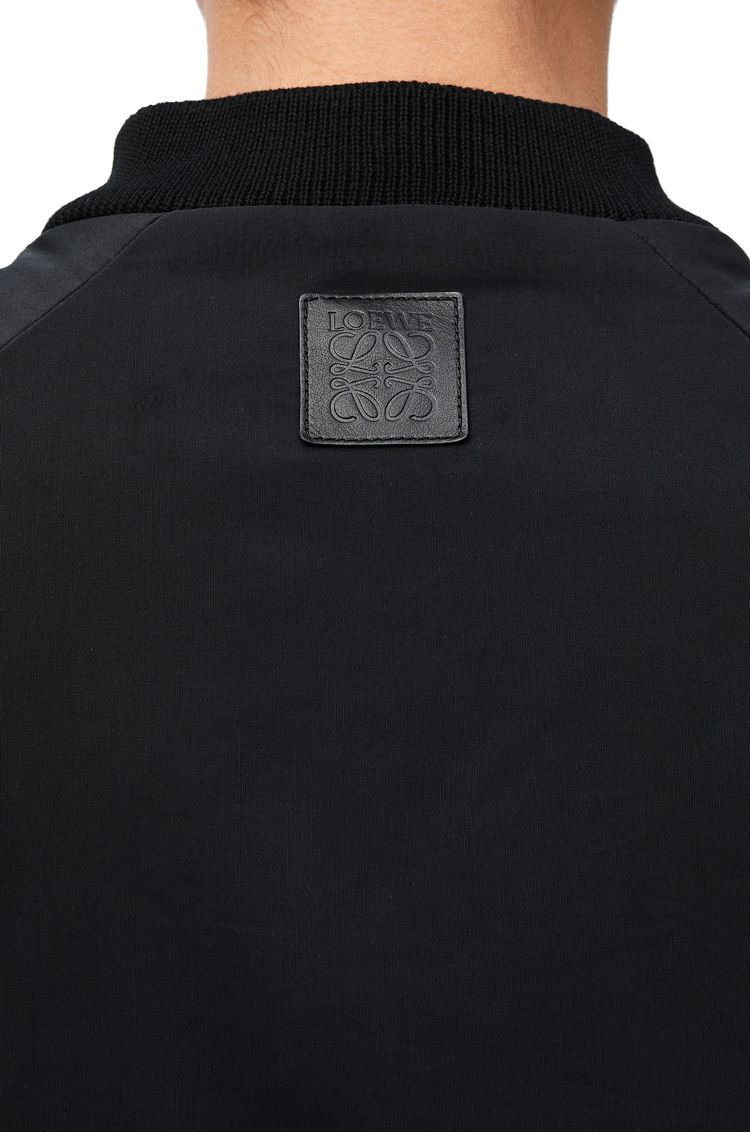 Padded bomber jacket in technical cotton