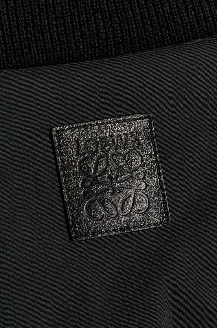Padded bomber jacket in technical cotton