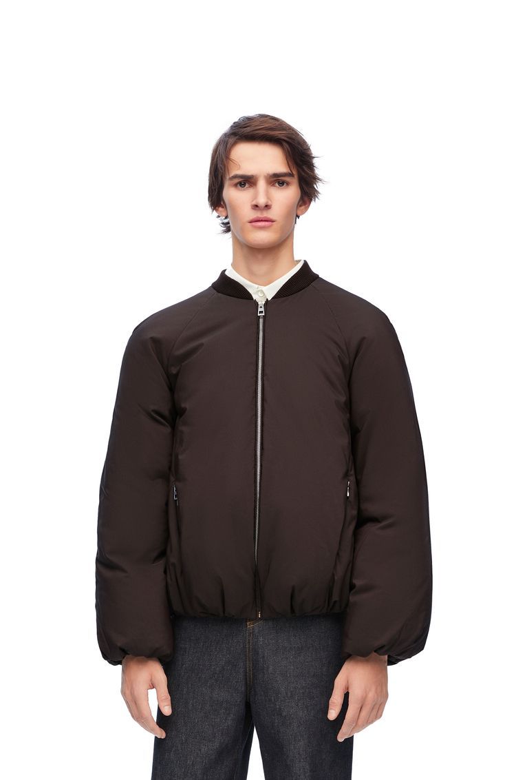 Padded bomber jacket in technical cotton