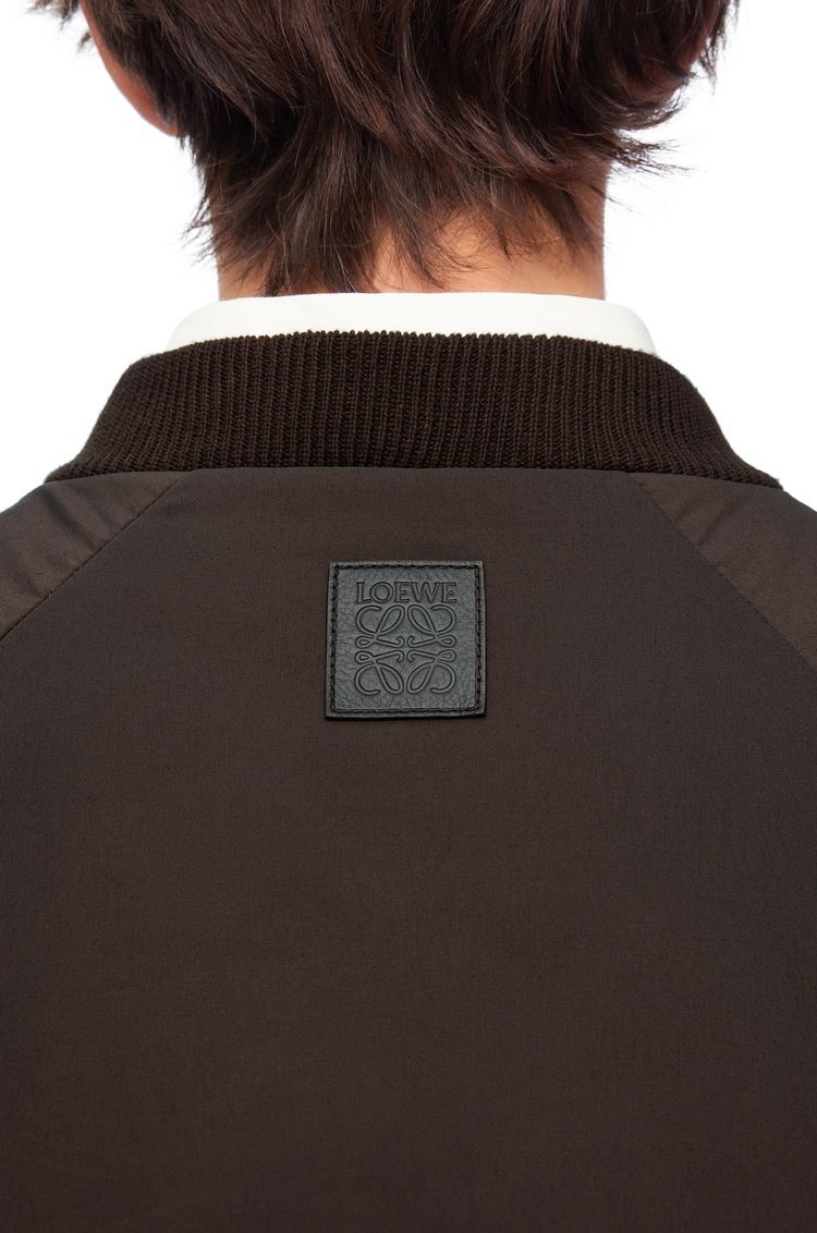 Padded bomber jacket in technical cotton