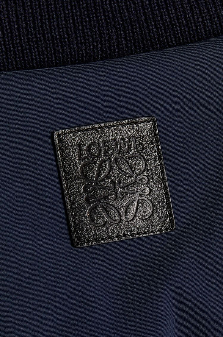 Padded bomber jacket in technical cotton