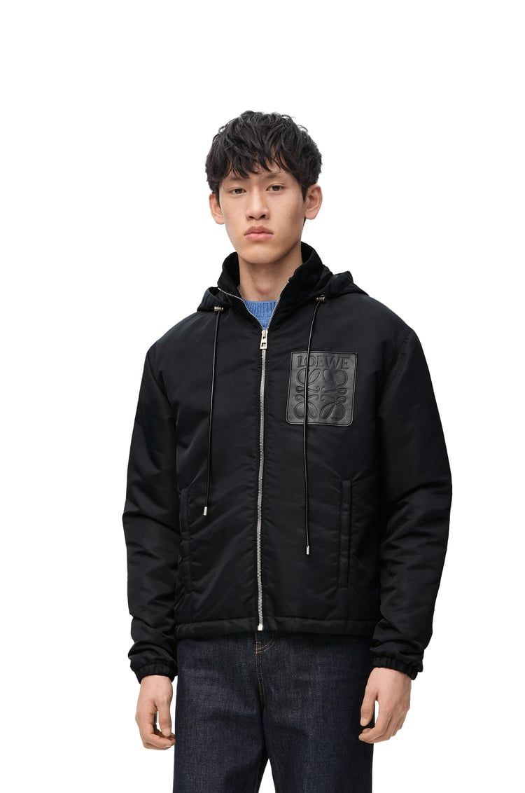 Hooded padded jacket in nylon