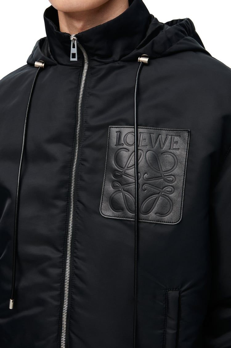 Hooded padded jacket in nylon
