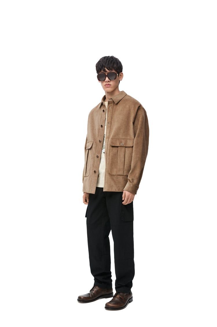 Overshirt in cotton and cashmere