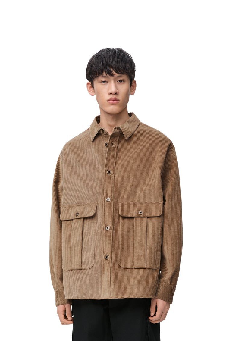 Overshirt in cotton and cashmere