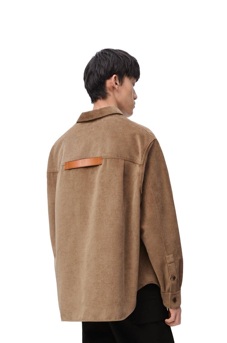 Overshirt in cotton and cashmere
