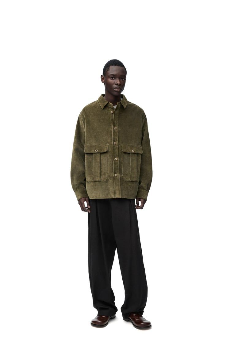 Overshirt in cotton and cashmere