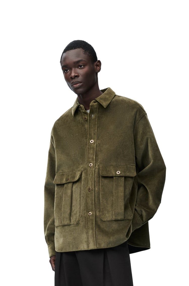 Overshirt in cotton and cashmere