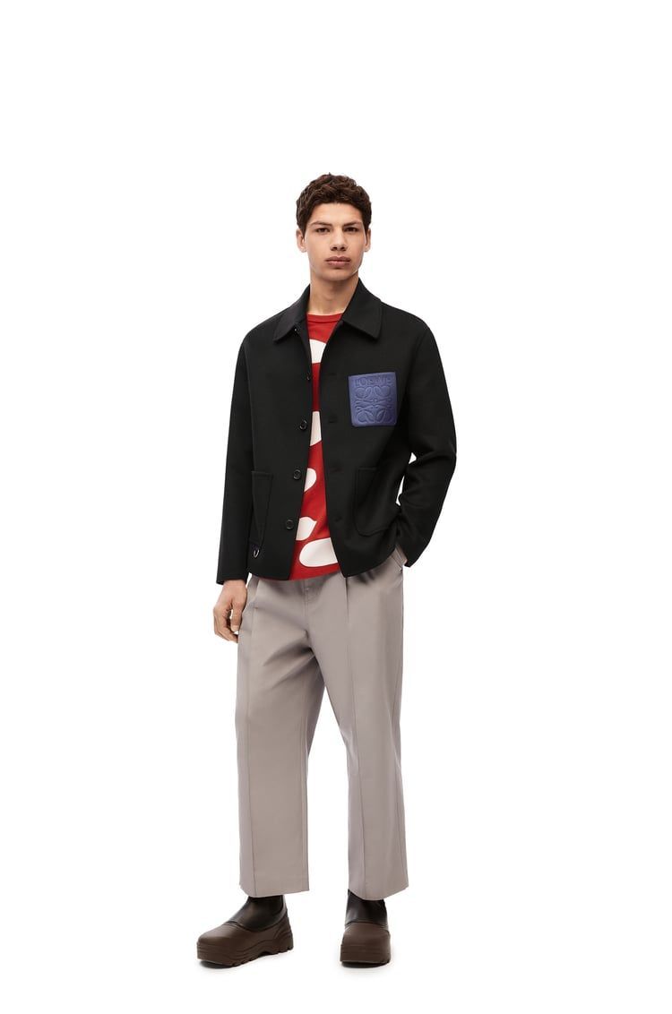 Workwear jacket in wool and cashmere
