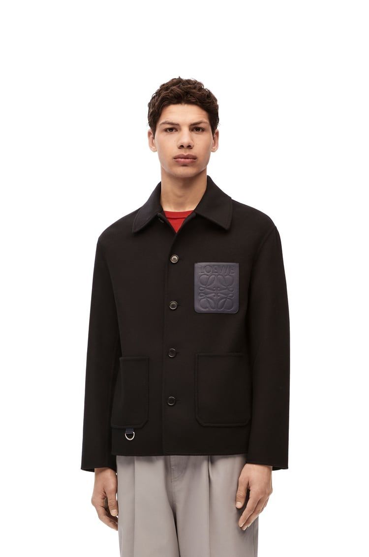 Workwear jacket in wool and cashmere