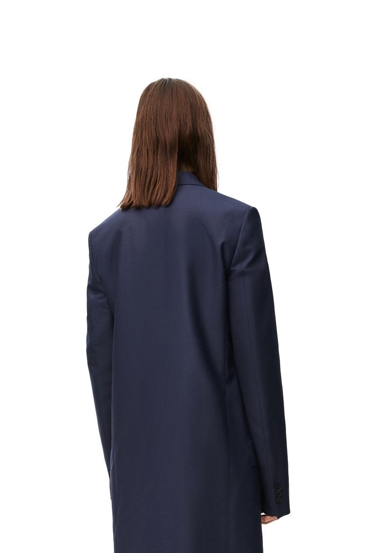 Double breasted jacket in wool and mohair