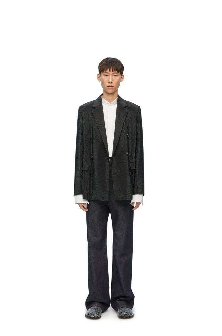 Embelisshed jacket in wool and mohair