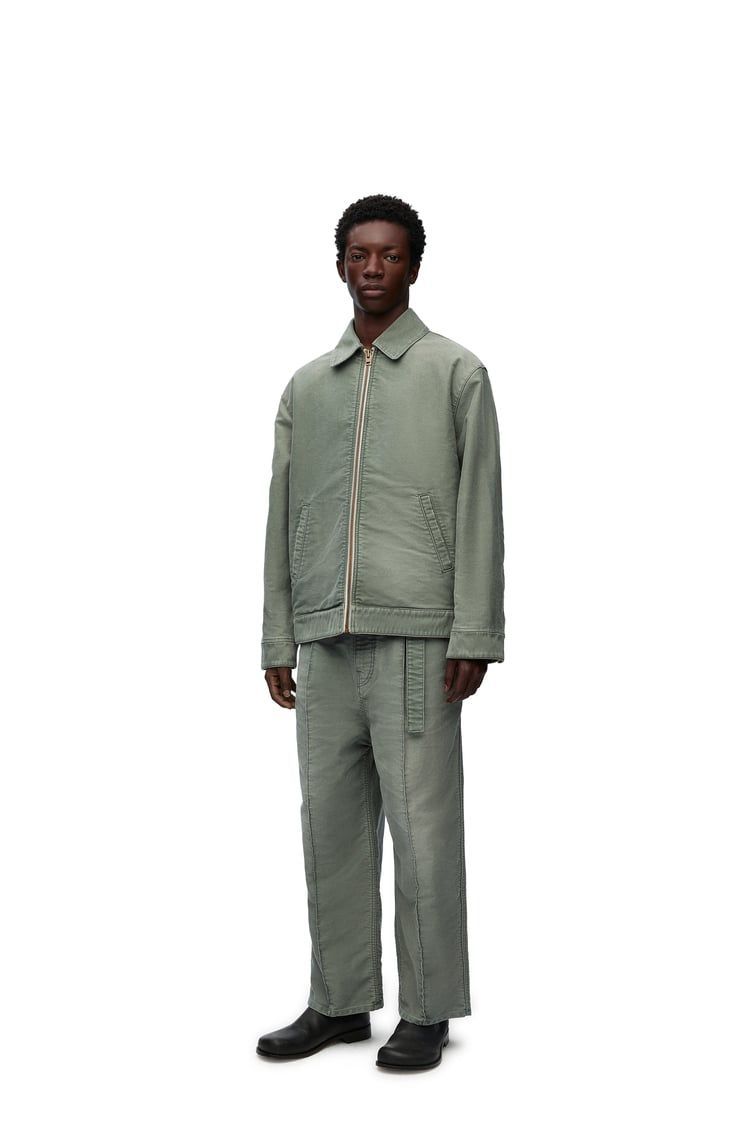 Low crotch trousers in denim