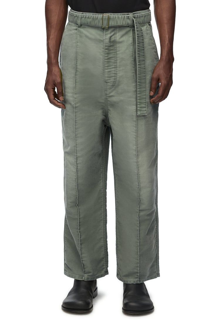 Low crotch trousers in denim