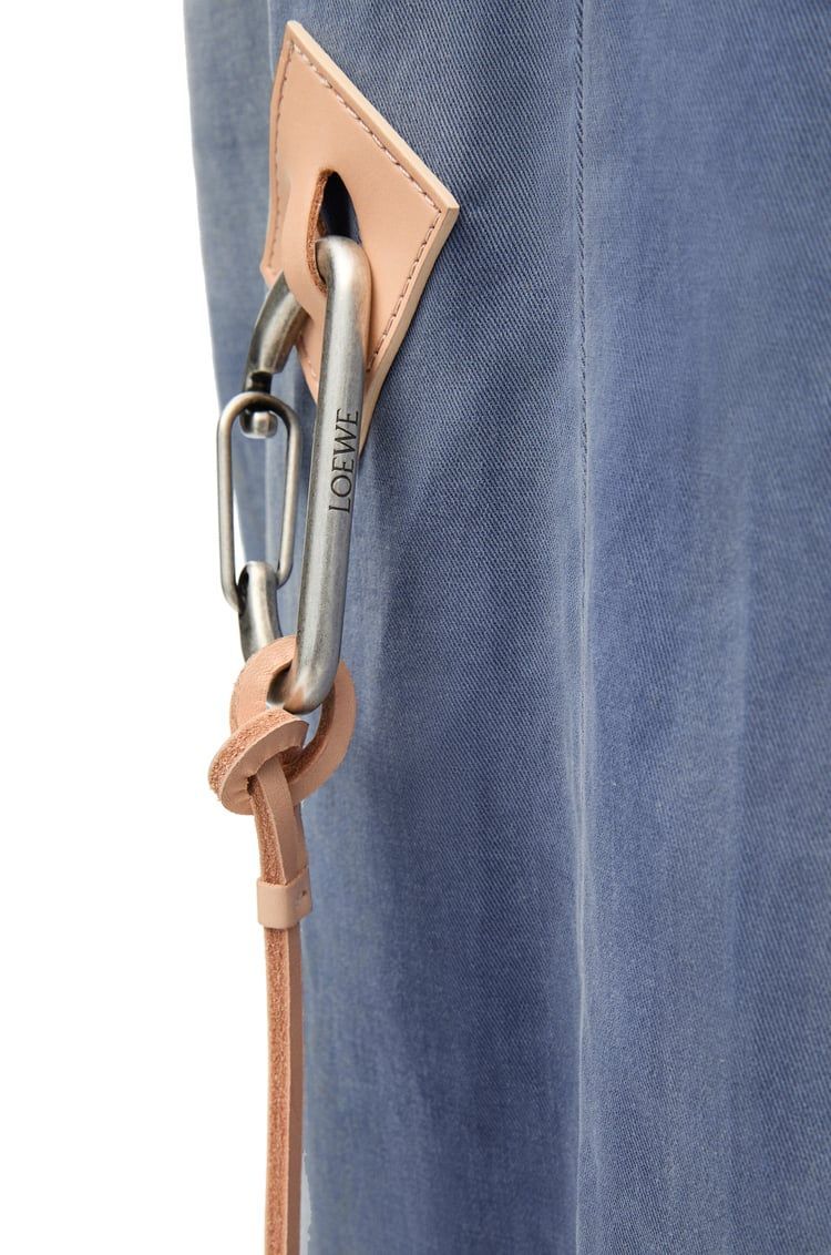 Low crotch trousers in cotton