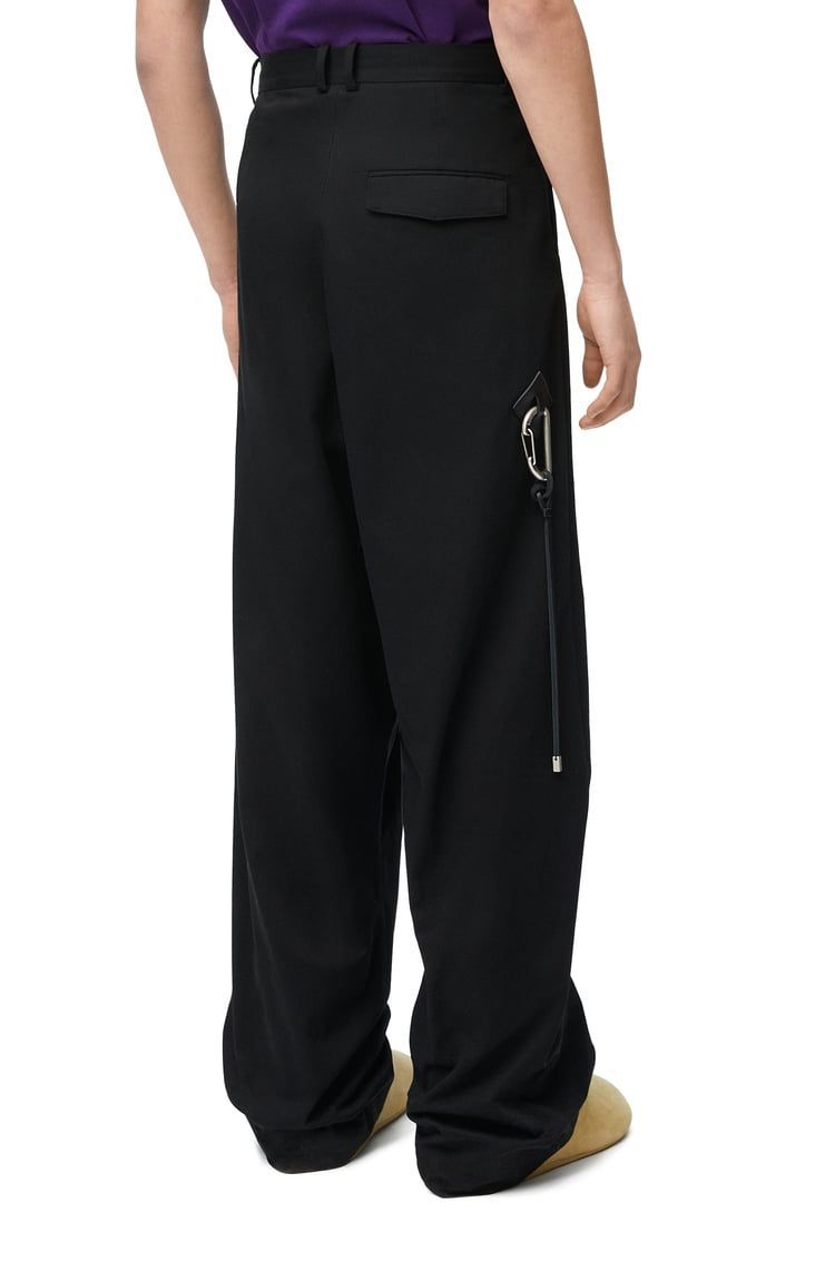 Low crotch trousers in cotton