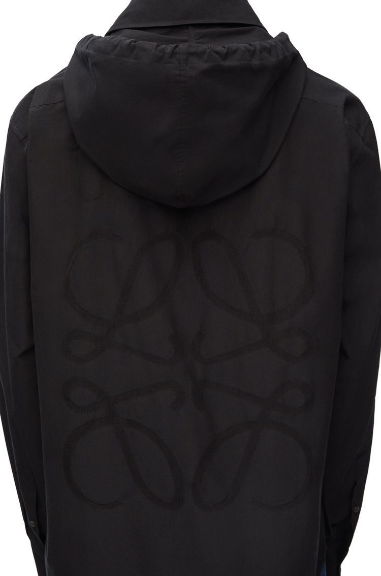 Hooded overshirt in cotton