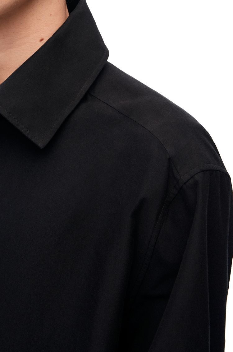 Hooded overshirt in cotton