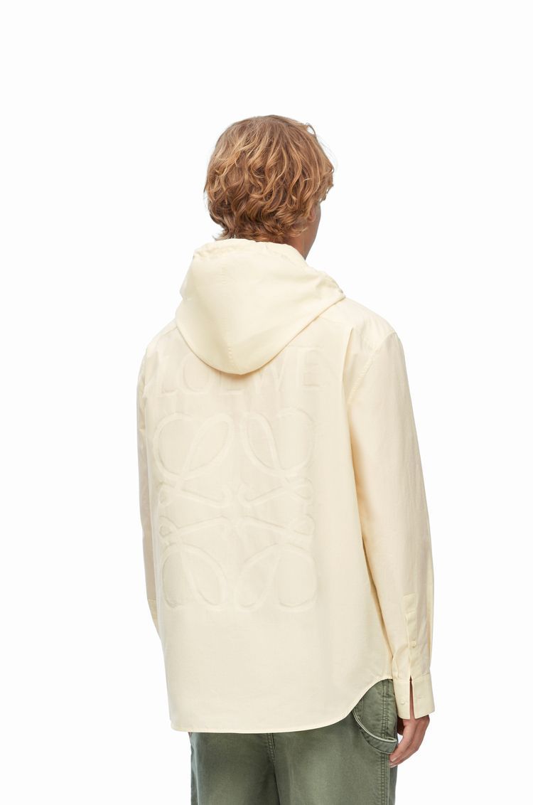Hooded overshirt in cotton
