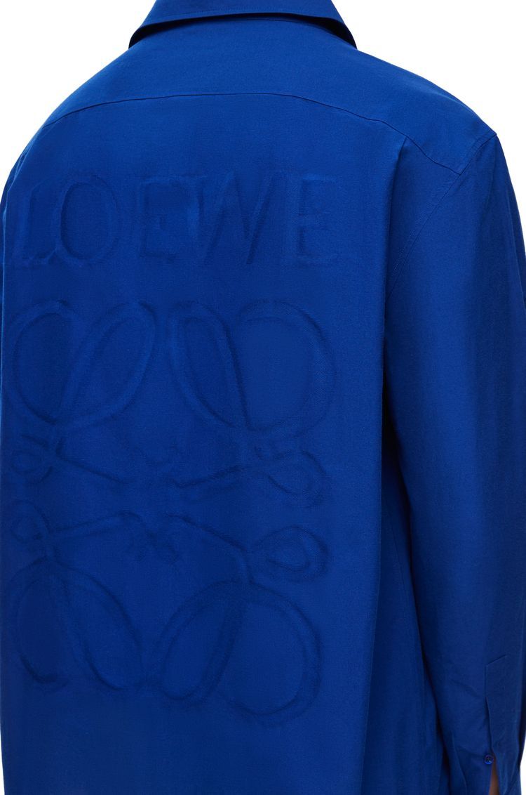 Hooded overshirt in cotton