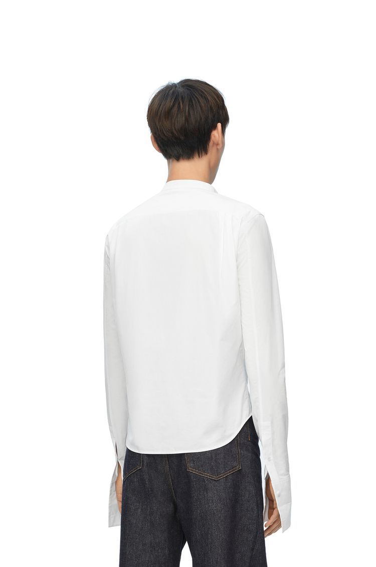 Pleated shirt in cotton