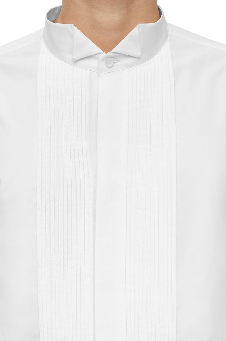 Pleated shirt in cotton