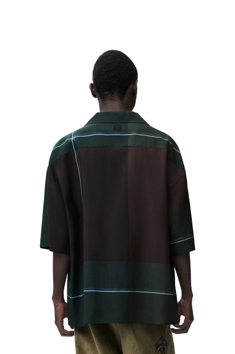 Short sleeve shirt in wool