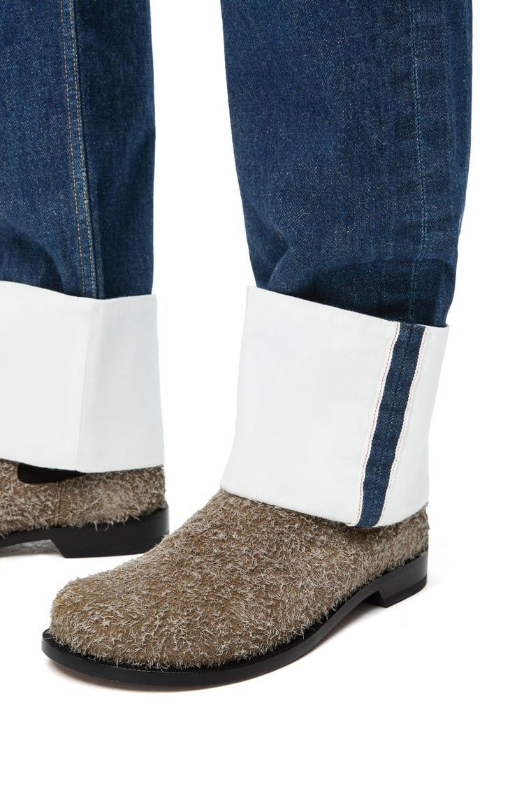 Fisherman turn-up jeans in denim