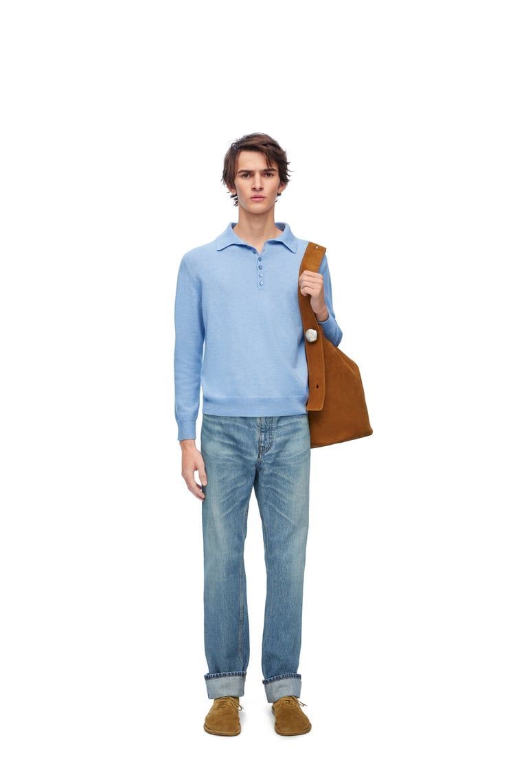 Straight leg jeans in denim