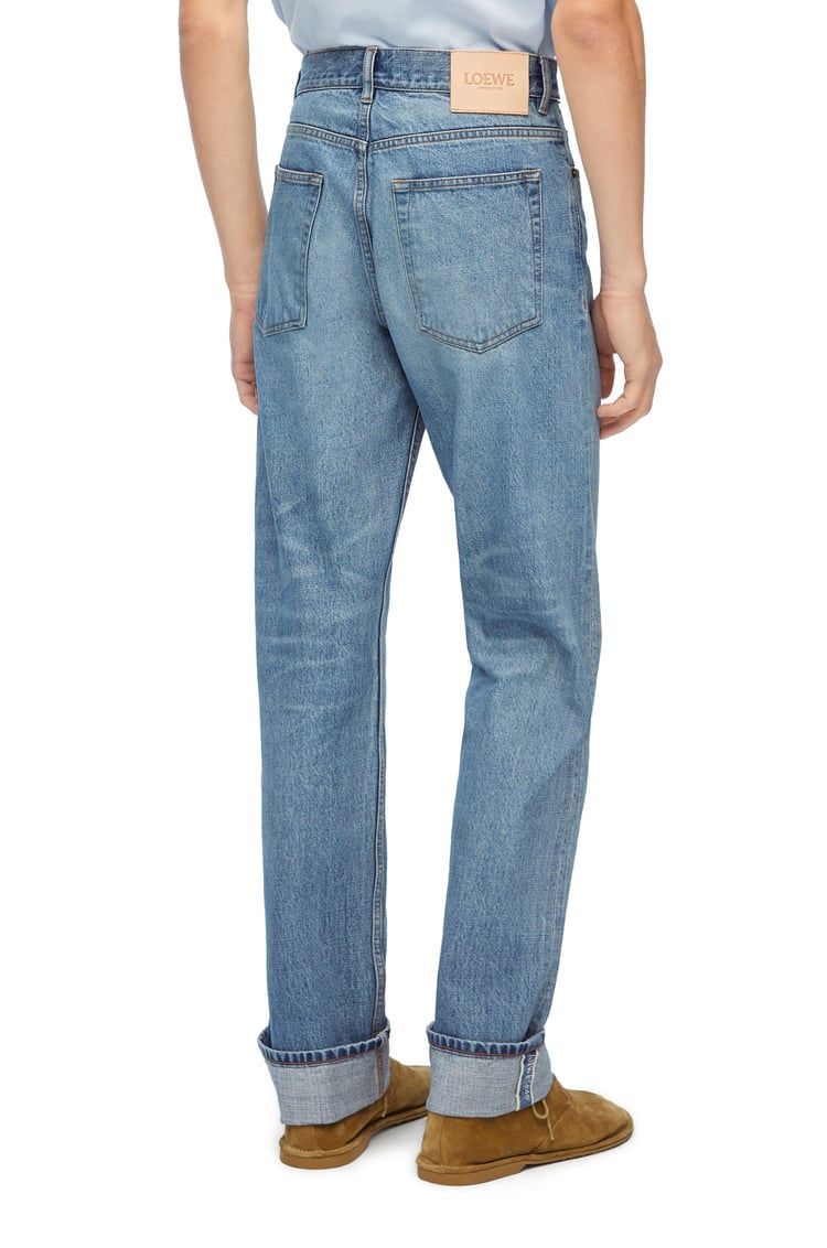 Straight leg jeans in denim