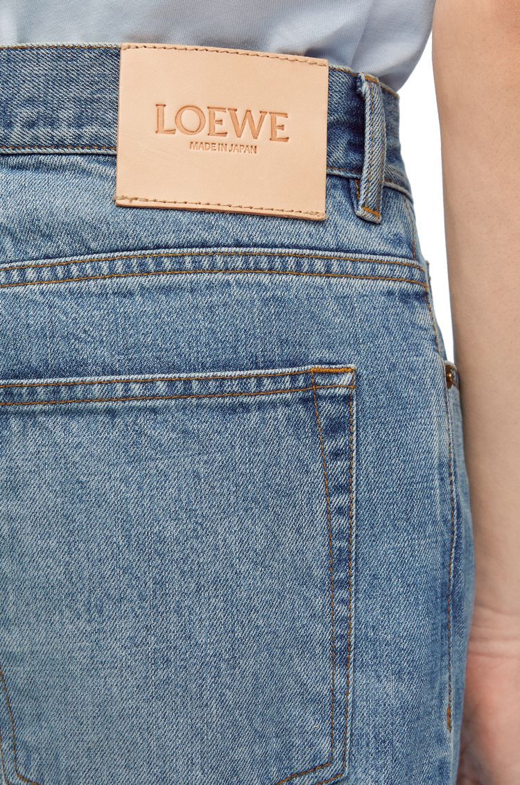 Straight leg jeans in denim