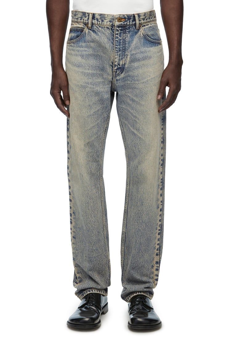 Straight leg jeans in denim