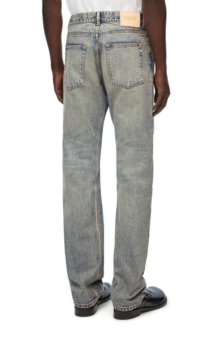 Straight leg jeans in denim