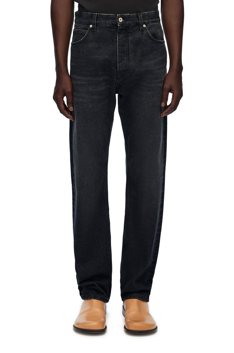 Straight leg jeans in denim