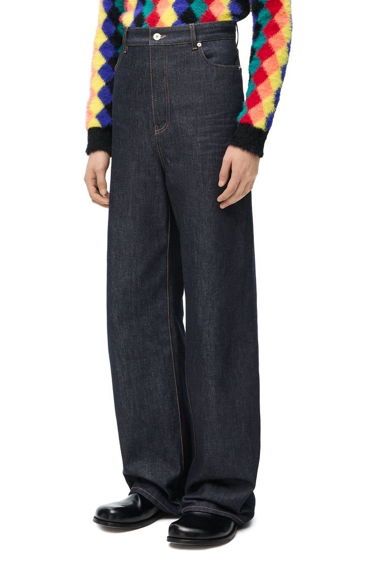 Wide leg jeans in denim