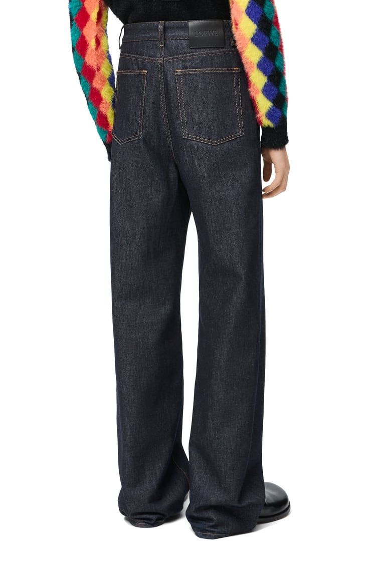 Wide leg jeans in denim