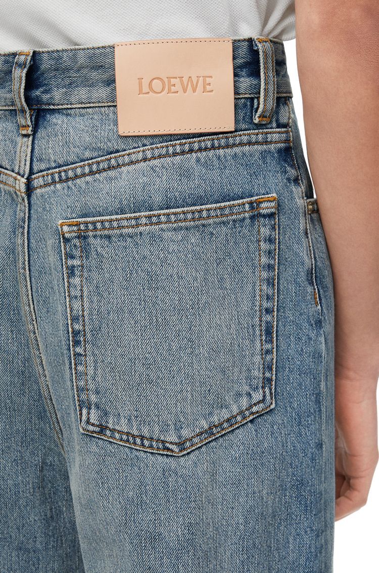 Wide leg jeans in denim