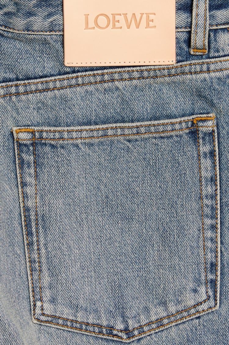 Wide leg jeans in denim