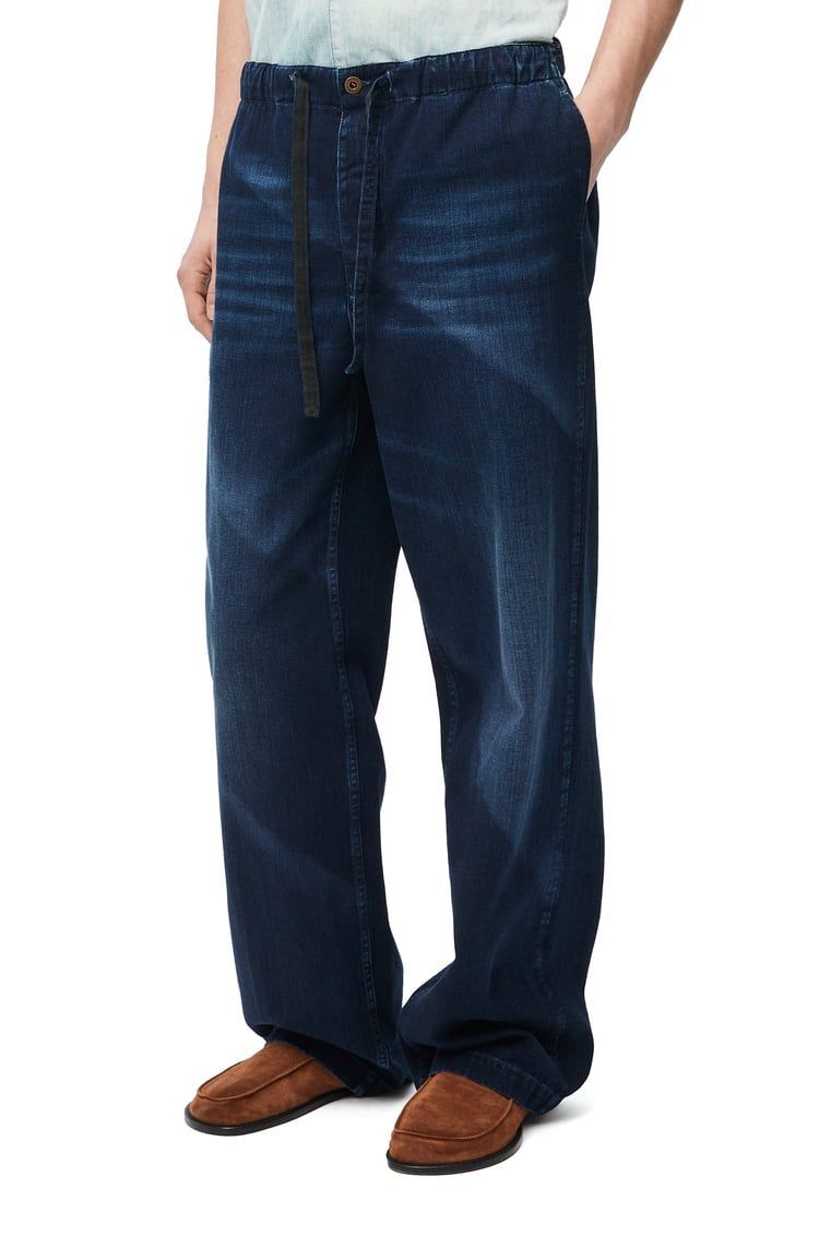 Drawstring jeans in denim
