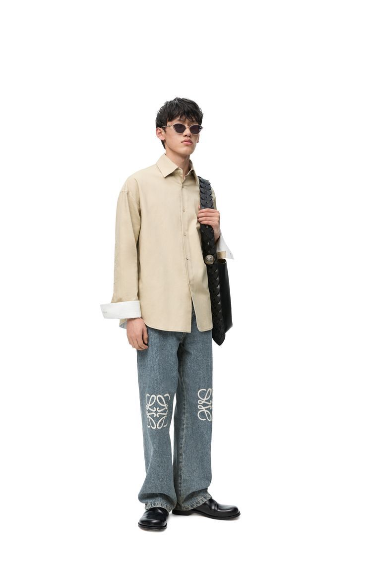 Anagram baggy jeans in denim