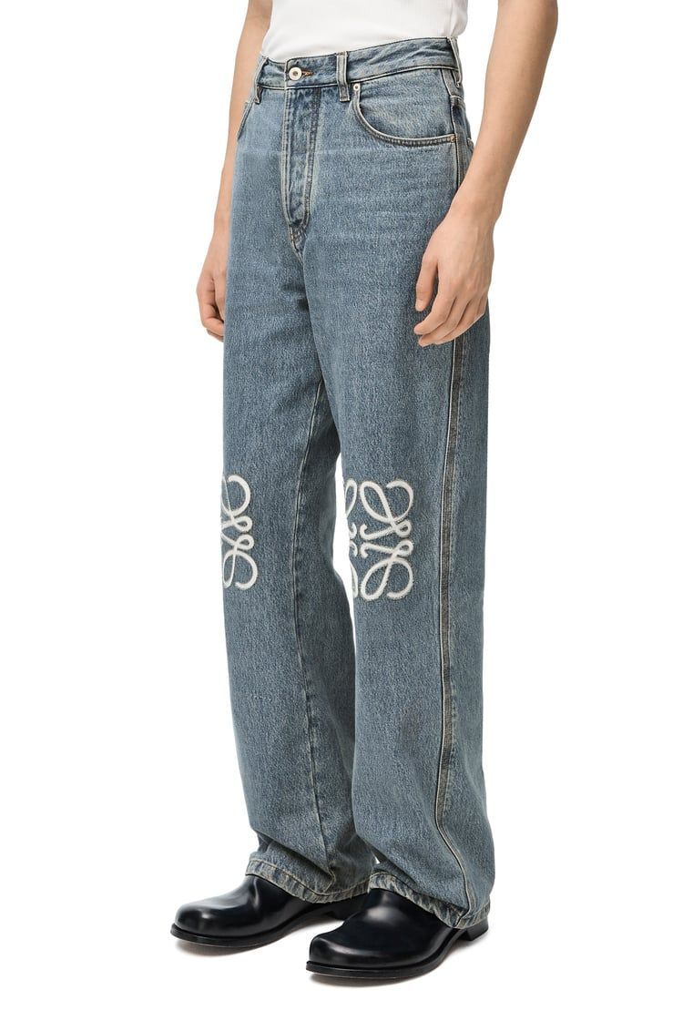 Anagram baggy jeans in denim