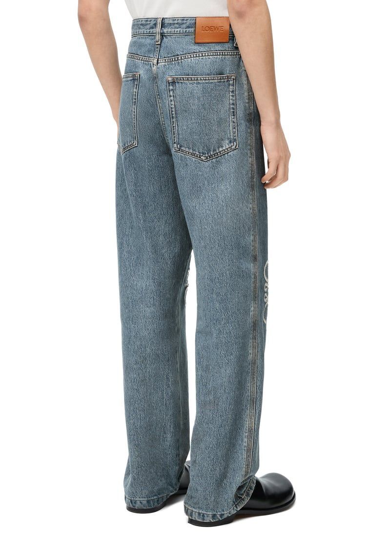 Anagram baggy jeans in denim