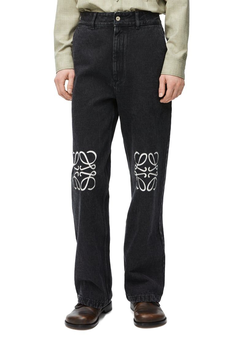 Anagram baggy jeans in denim