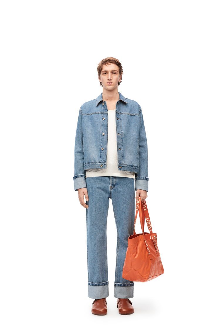 Fisherman turn-up jacket in denim