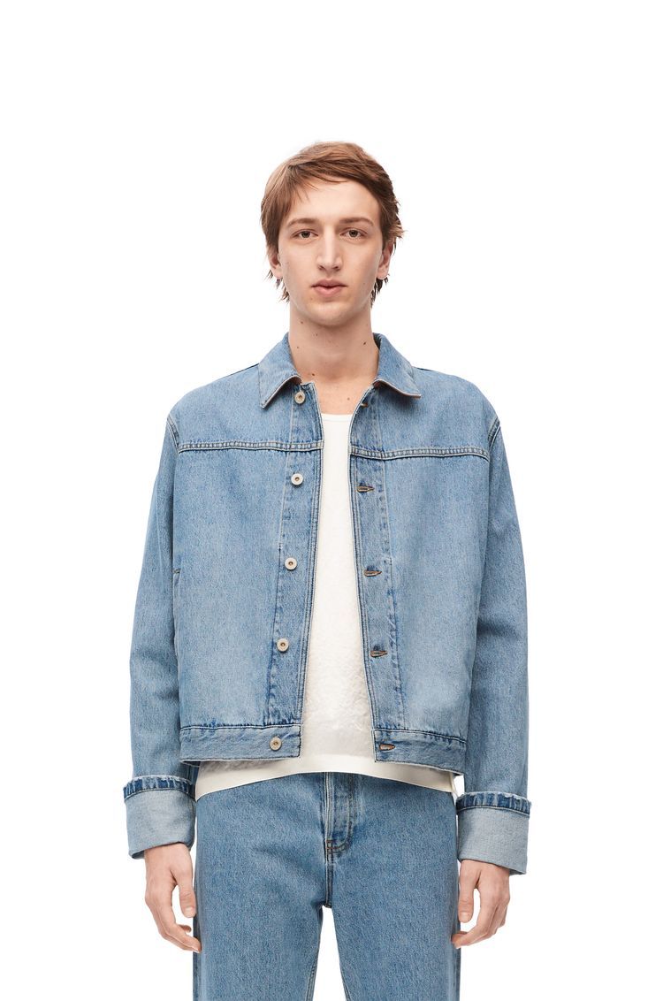 Fisherman turn-up jacket in denim