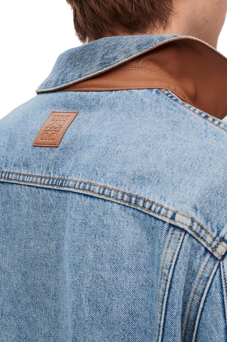 Fisherman turn-up jacket in denim