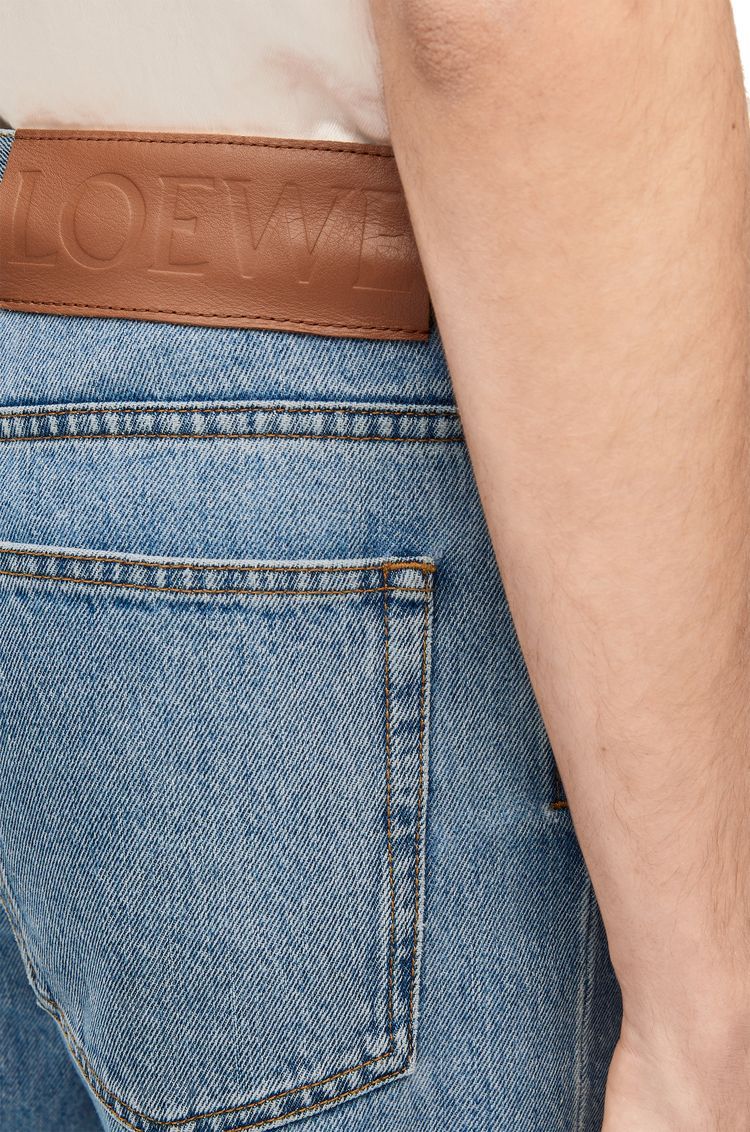Fisherman turn-up jeans in denim